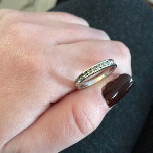 CZ eternity band channel set simulation diamond 6